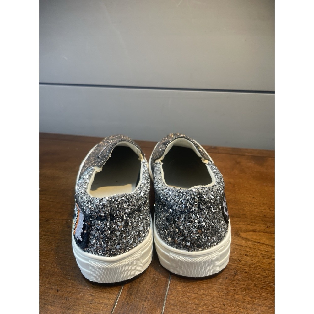 Vintage Havana Shoes Women 7 BRONZE BERTIE Glitter Sneaker Slip On Patches NWOB! - Picture 6 of 12